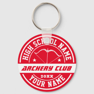 School Archery Club Personalized Sports Keychain