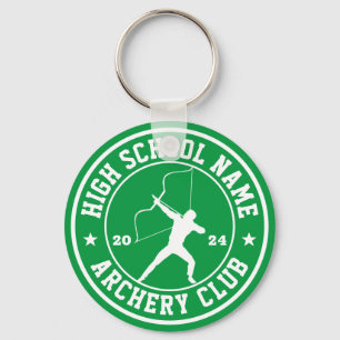 School Archery Club Sports Team Personalized Keychain