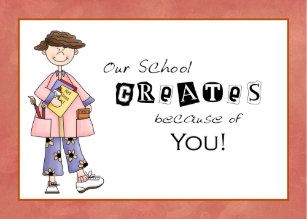 art teacher thank you cards zazzle