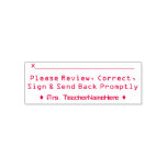 [ Thumbnail: School Assignment Review and Custom Name Self-Inking Stamp ]