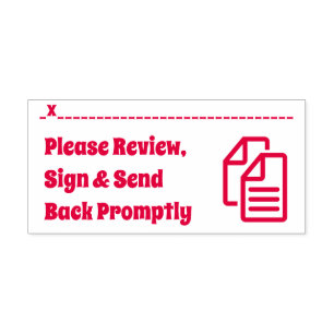 School Assignment Review Rubber Stamp