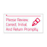 [ Thumbnail: School Assignment Review Rubber Stamp ]