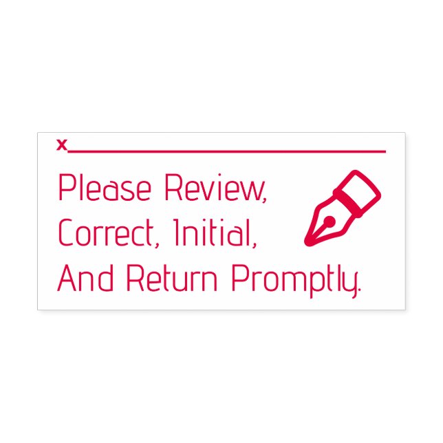 School Assignment Review Rubber Stamp (Design)