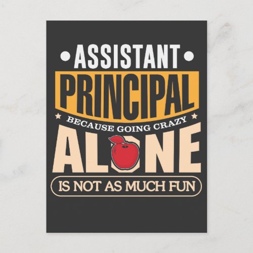 School Assistant Principal Elementary Highschool T Postcard