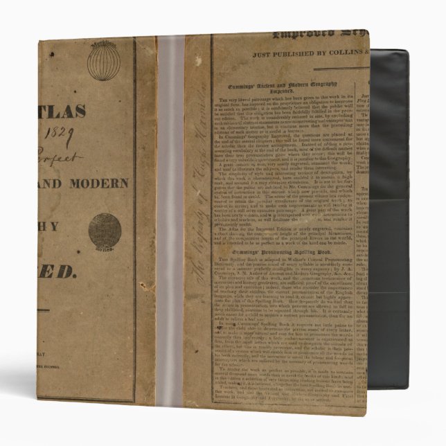 School atlas with modern geography 3 ring binder (Front/Inside)