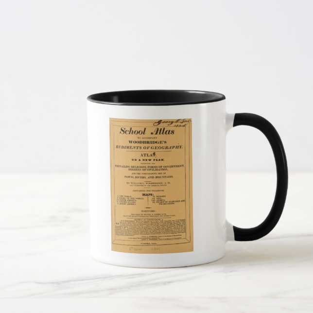 School atlas, Woodbridge's rudiments of geography Mug (Right)
