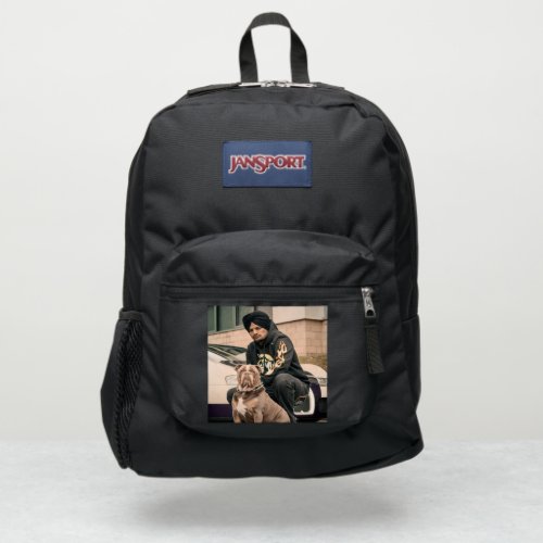 School Bag with Sidhu Moosewala Print