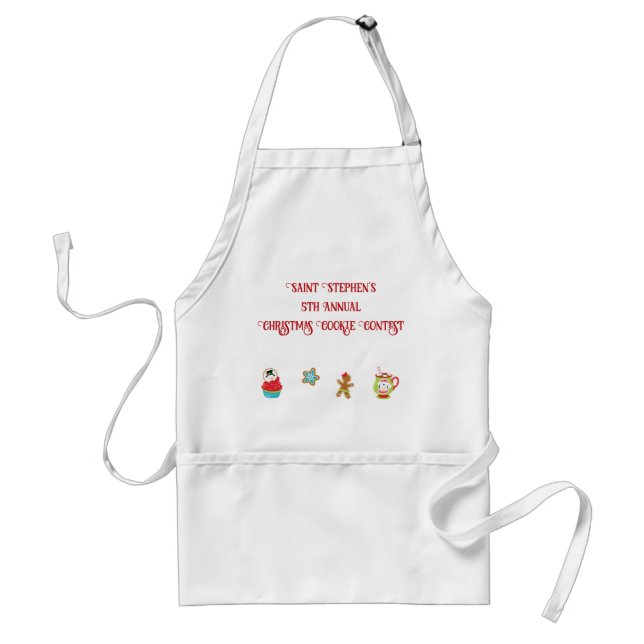 School Bake Off Competition Custom Text   Adult Apron (Front)