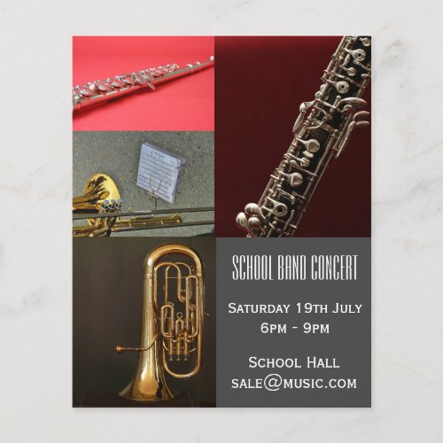 School Band music performance Flyer