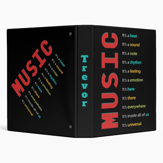 School Band Orchestra Choir Music 3 Ring Binder (Background)