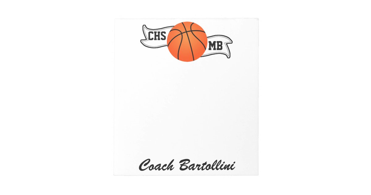 School Basketball Note Pad SRF