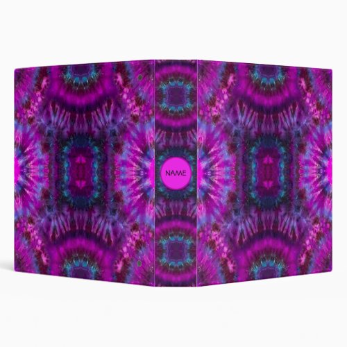 School Binder Personalized Tye Die Pattern