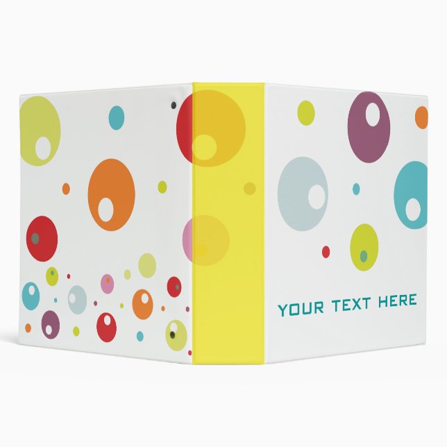 School binders, colorful polka dots binder (Background)