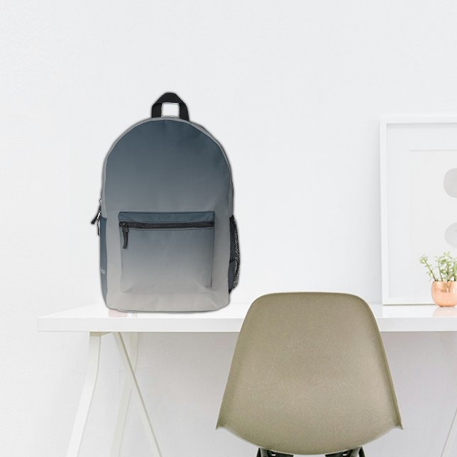 School Black Ombre Custom Name Printed Backpack (Creator Uploaded)