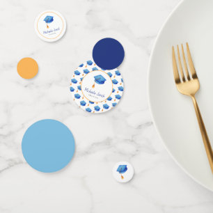 School Blue Graduation Party Personalized Confetti