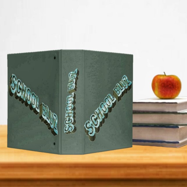 School Bluz-3D 3 Ring Binder (This School Bluz-3D 3-Ring Binder, is perfect for keeping your papers, or for use as a scrapbook!)