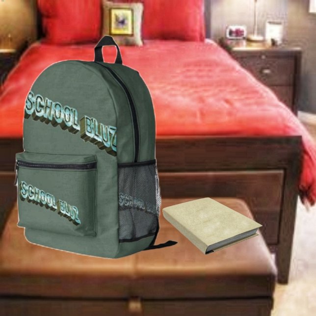 School Bluz-3D Printed Backpack (This School Bluz-3D Printed Backpack, is sporty enough for school!)