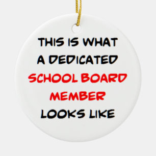 school board member, dedicated ceramic ornament