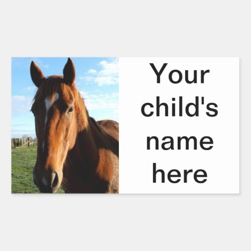 School Book Stickers Horse Pony