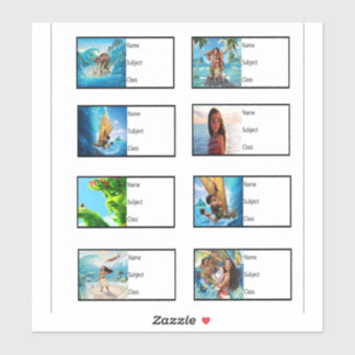 School Book Stickers - Moana