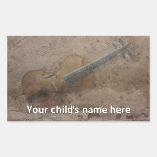 School Book Stickers Music Violin