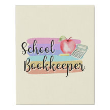 School Bookkeeper Colorful