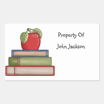 School Books Property Of Sticker by bwmedia at Zazzle