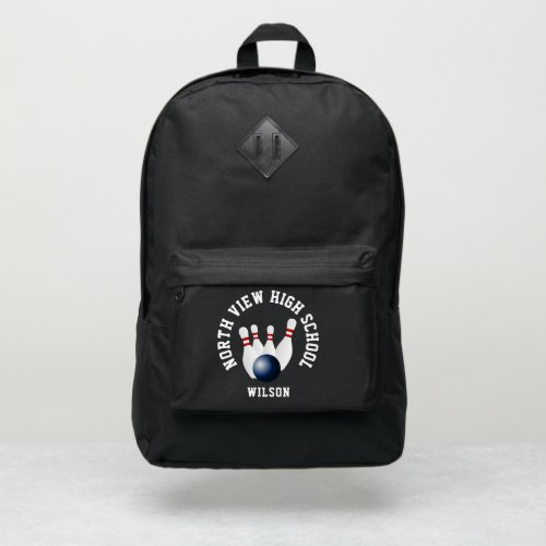 School Bowling with Names Bowling Pins   Port Authority Backpack