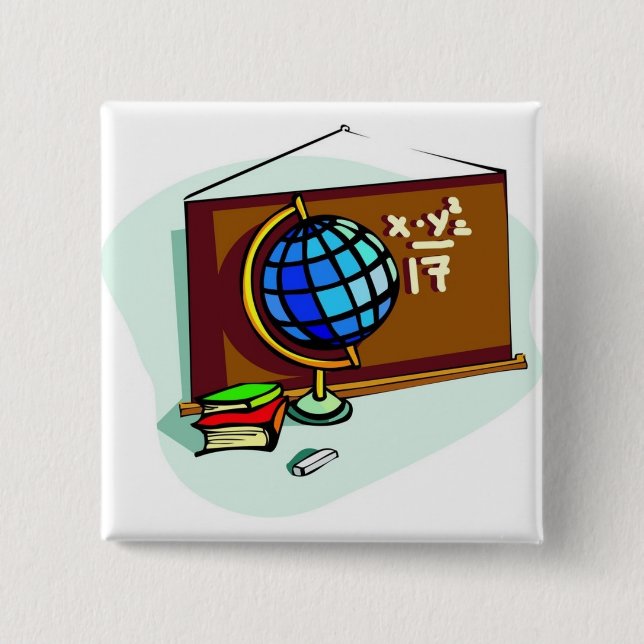 School Bulletin Board Pinback Button (Front)