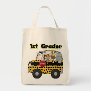 School Bus 1st Grader Tshirts and Gifts Tote Bag