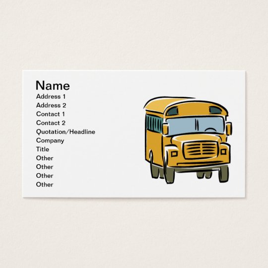 School Bus 2 Business Card