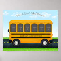 School Bus 6 Photo Frame Custom Kid's Memories