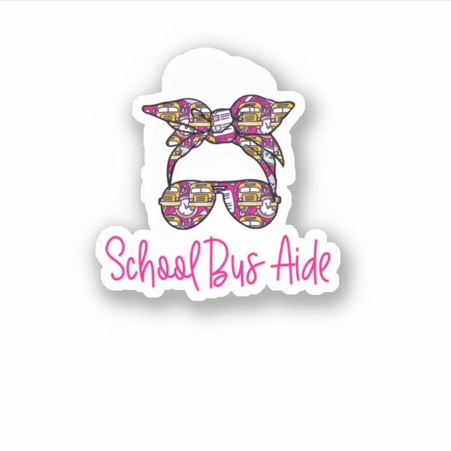 School Bus Aide  Sticker (Front)