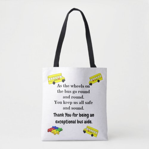 School Bus Aide Tote