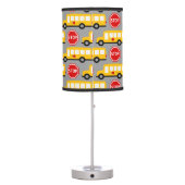 School Bus and Stop Sign Table Lamp (Back)