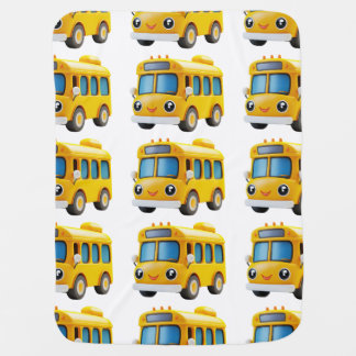 School Bus Baby Blanket