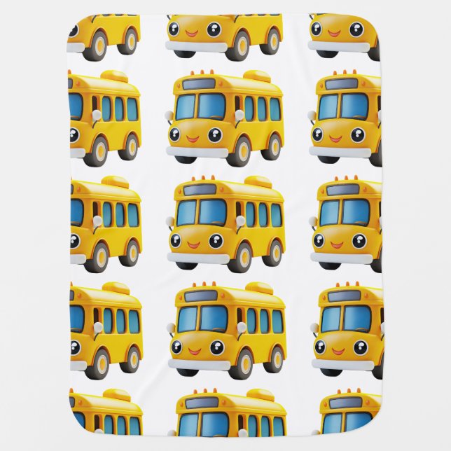 School Bus Baby Blanket (Front)