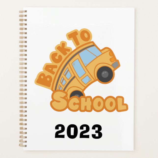  School Bus Back to School Design  Planner (Front)