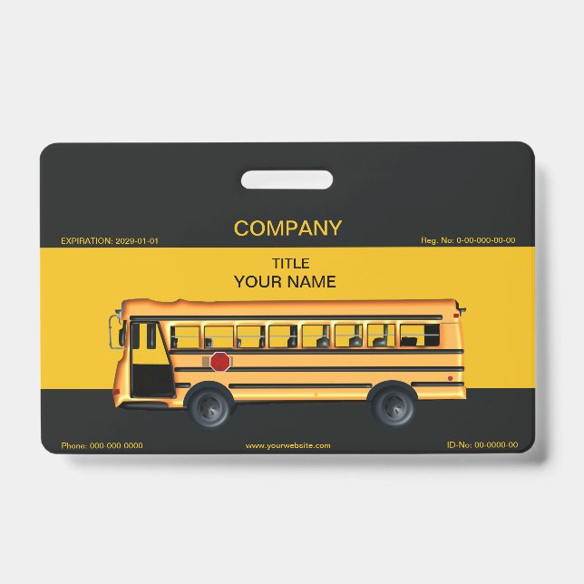 School Bus Badge (Front)