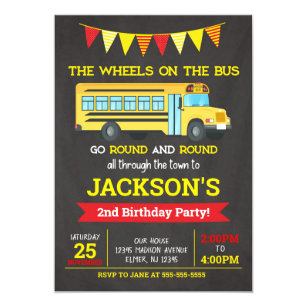 Party Bus Invitations Zazzle