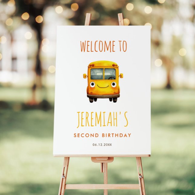 School Bus Birthday Party Welcome Sign (Creator Uploaded)