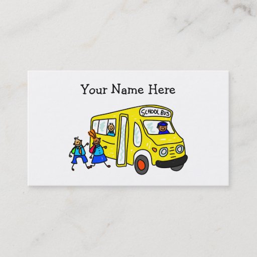 Customizable School Bus Business Card Templates