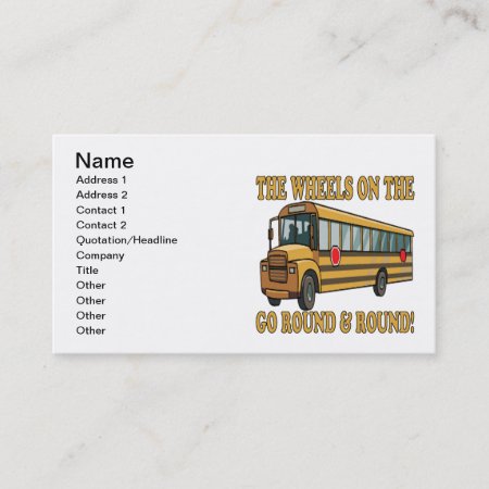 School Bus Business Card