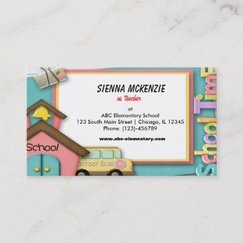 School Bus Business Card by graphicdesign at Zazzle