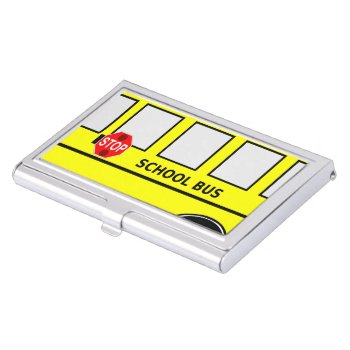 School Bus Business Card Case by StuffOrSomething at Zazzle