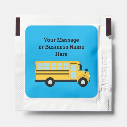 School Bus Business Name Logo Message Hand Sanitizer Packet