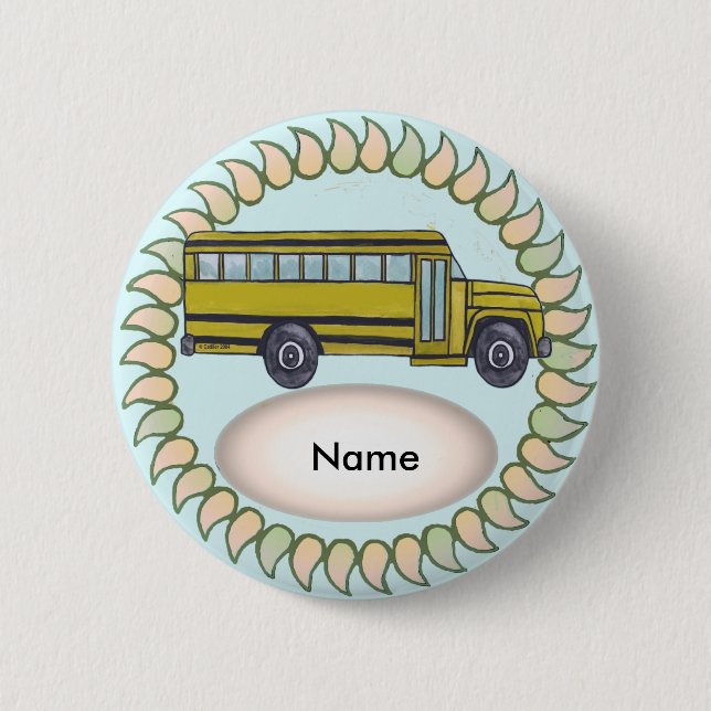 School Bus  Button (Front)