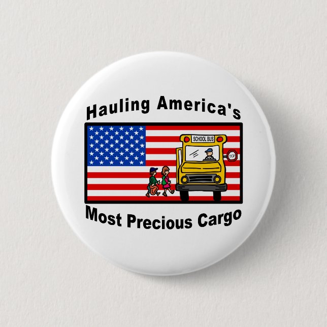 School Bus Button - Customized (Front)