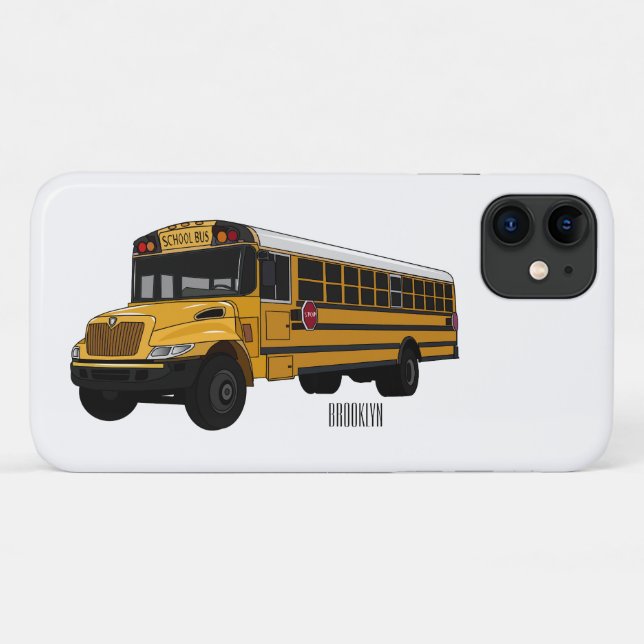 School bus cartoon illustration  Case-Mate iPhone case (Back (Horizontal))