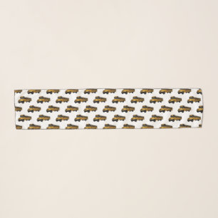 School bus cartoon illustration scarf